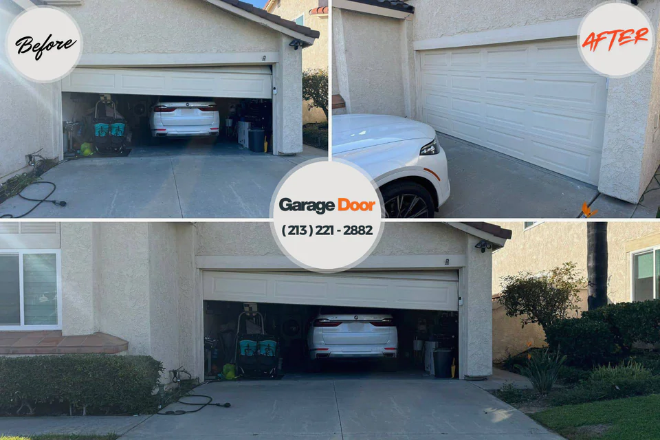 Before and after: garage door repair Denver, CO